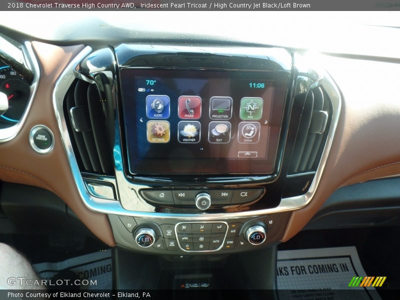 Iridescent Pearl Tricoat / High Country Jet Black/Loft Brown 2018 Chevrolet Traverse High Country AWD