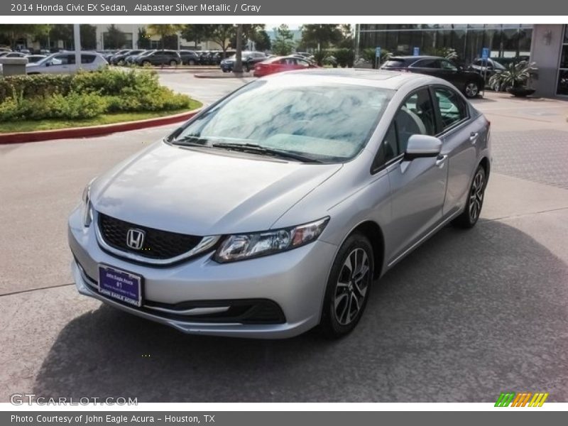 Alabaster Silver Metallic / Gray 2014 Honda Civic EX Sedan