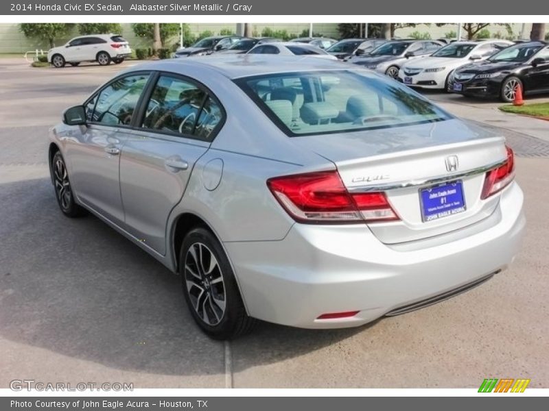 Alabaster Silver Metallic / Gray 2014 Honda Civic EX Sedan