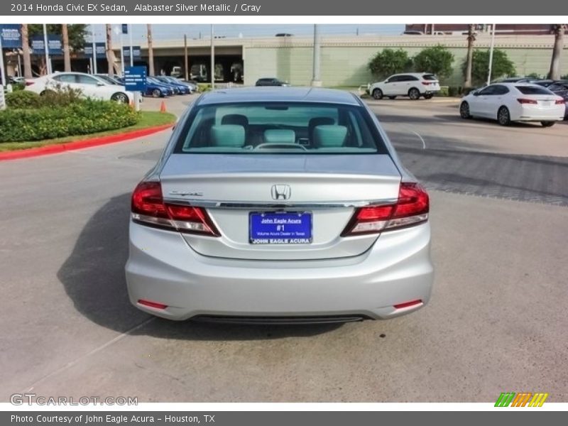 Alabaster Silver Metallic / Gray 2014 Honda Civic EX Sedan