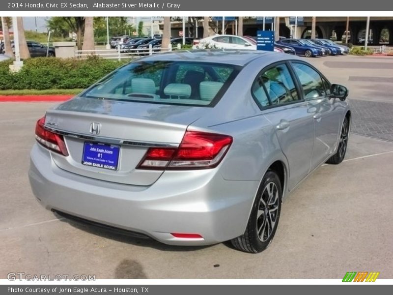 Alabaster Silver Metallic / Gray 2014 Honda Civic EX Sedan