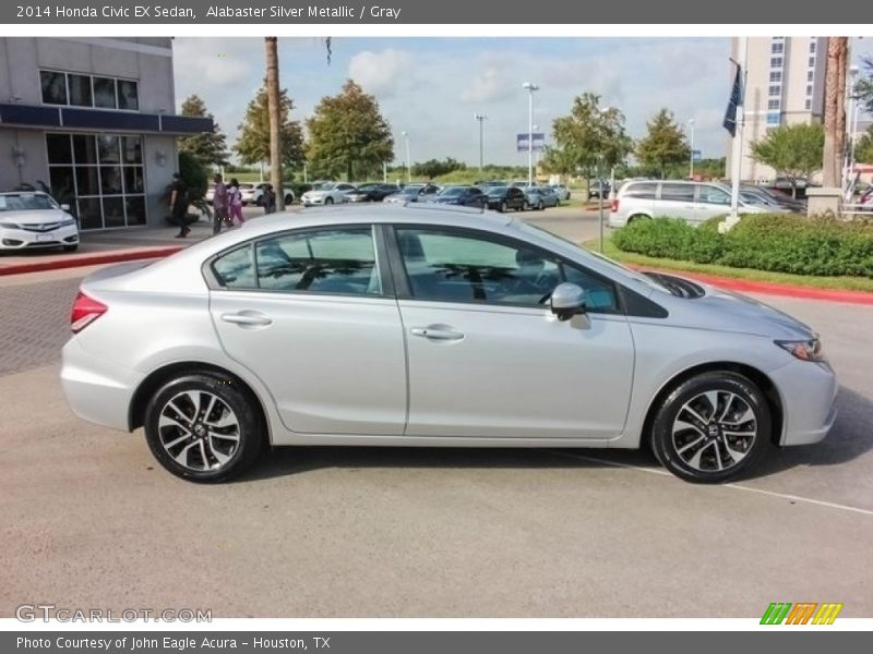 Alabaster Silver Metallic / Gray 2014 Honda Civic EX Sedan