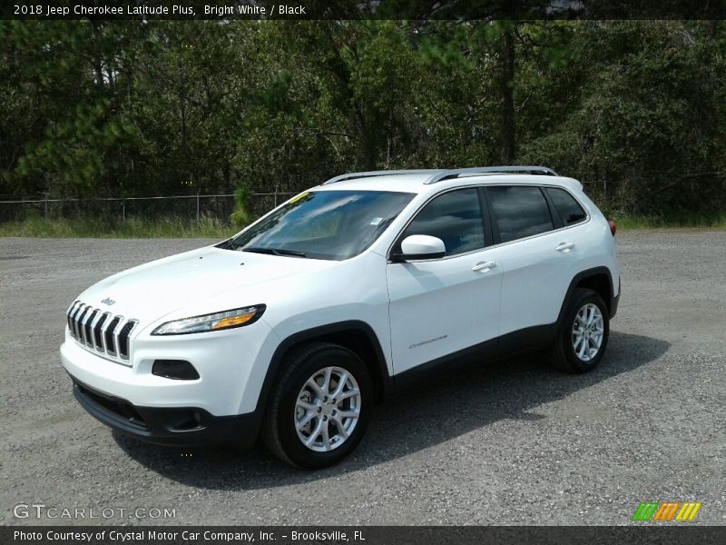 Bright White / Black 2018 Jeep Cherokee Latitude Plus