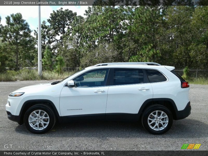 Bright White / Black 2018 Jeep Cherokee Latitude Plus