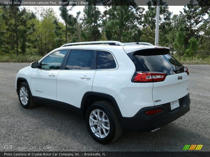 Bright White / Black 2018 Jeep Cherokee Latitude Plus