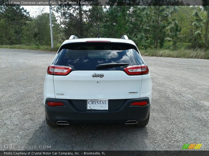 Bright White / Black 2018 Jeep Cherokee Latitude Plus