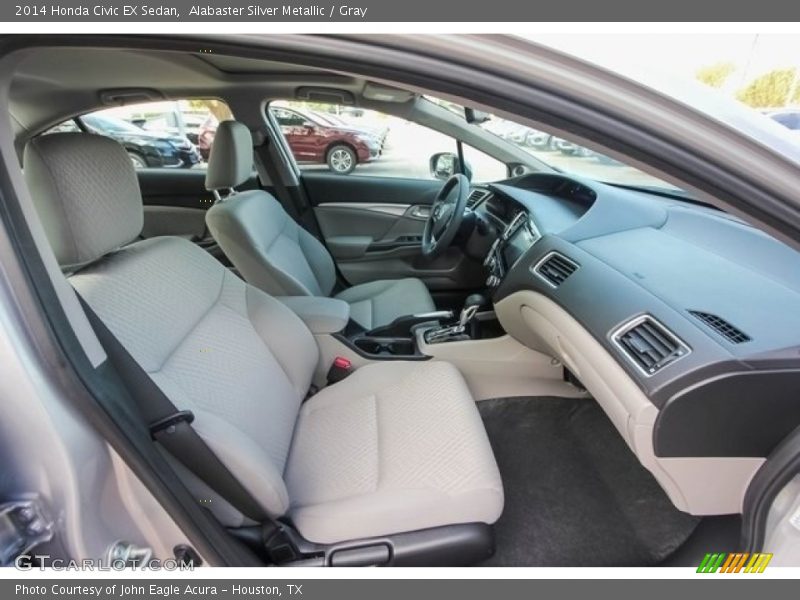 Alabaster Silver Metallic / Gray 2014 Honda Civic EX Sedan