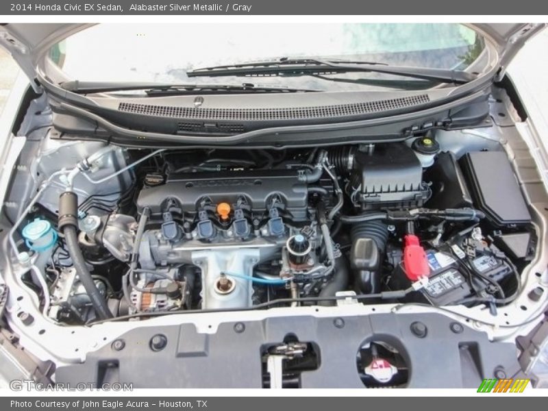 Alabaster Silver Metallic / Gray 2014 Honda Civic EX Sedan