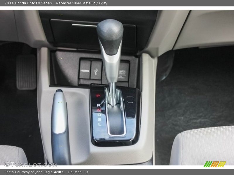 Alabaster Silver Metallic / Gray 2014 Honda Civic EX Sedan