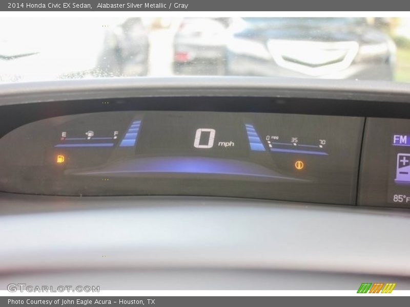 Alabaster Silver Metallic / Gray 2014 Honda Civic EX Sedan