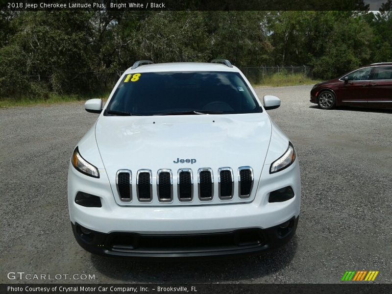 Bright White / Black 2018 Jeep Cherokee Latitude Plus