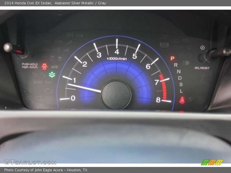 Alabaster Silver Metallic / Gray 2014 Honda Civic EX Sedan