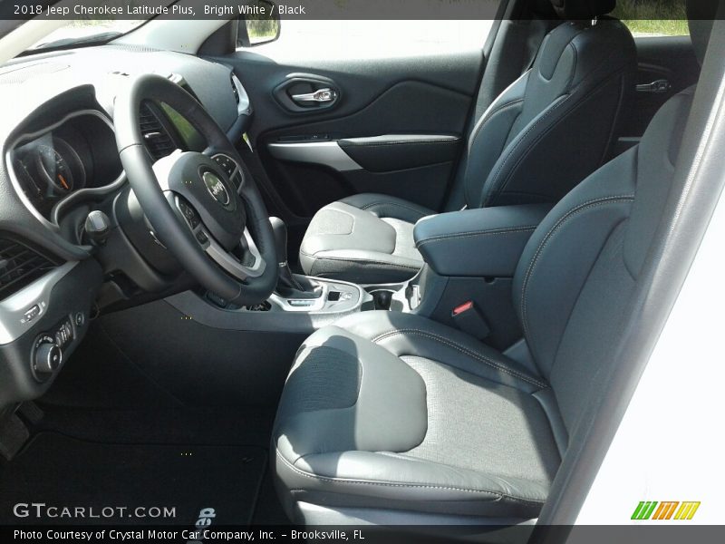Bright White / Black 2018 Jeep Cherokee Latitude Plus