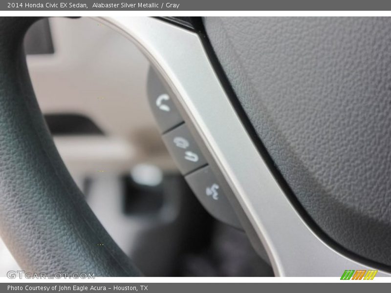 Alabaster Silver Metallic / Gray 2014 Honda Civic EX Sedan