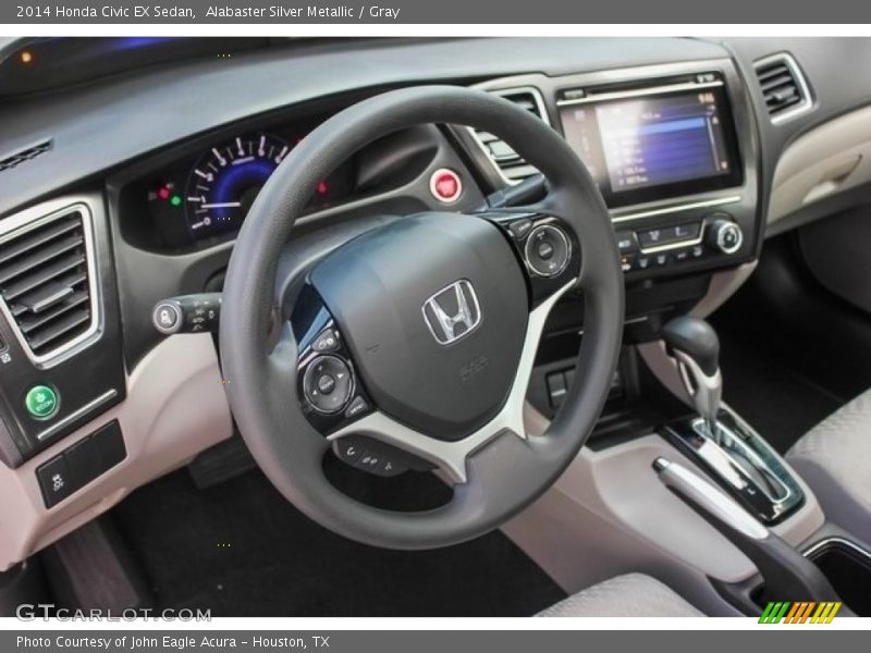 Alabaster Silver Metallic / Gray 2014 Honda Civic EX Sedan