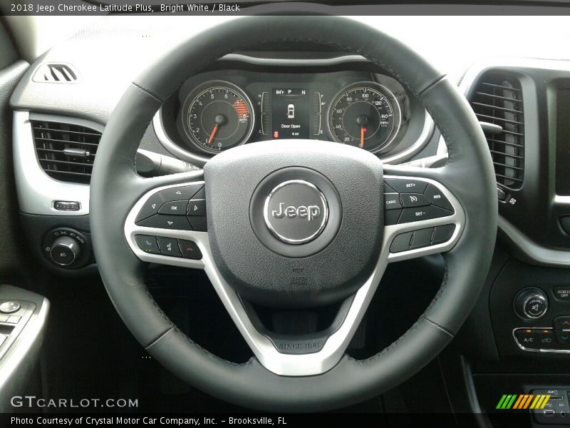 Bright White / Black 2018 Jeep Cherokee Latitude Plus