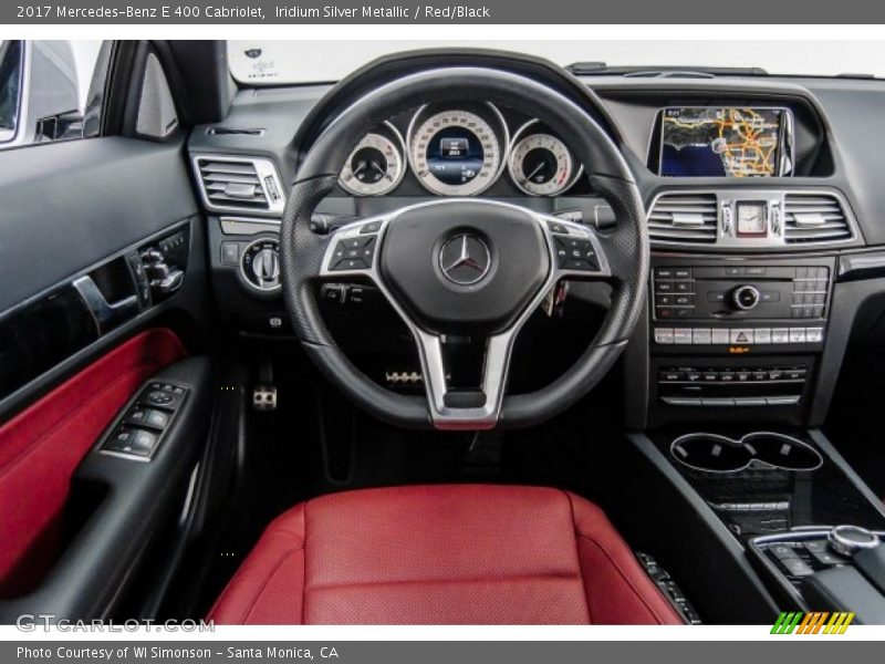 Iridium Silver Metallic / Red/Black 2017 Mercedes-Benz E 400 Cabriolet