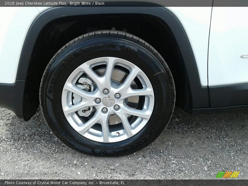 Bright White / Black 2018 Jeep Cherokee Latitude Plus