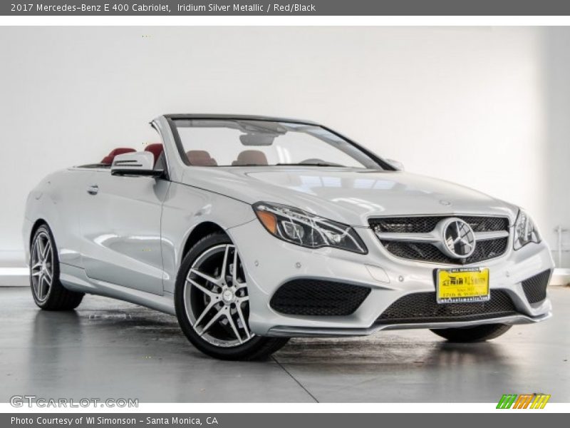 Iridium Silver Metallic / Red/Black 2017 Mercedes-Benz E 400 Cabriolet