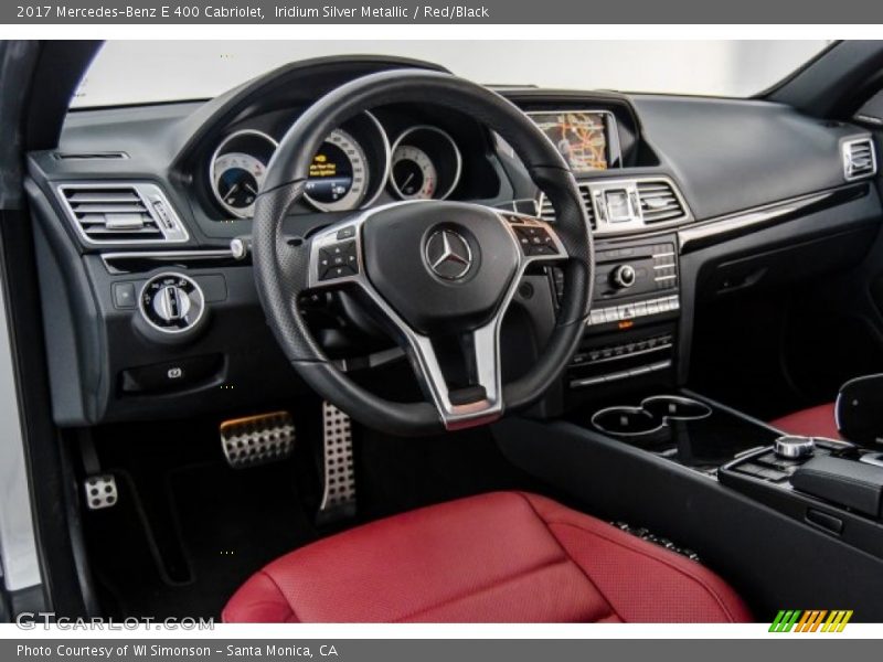 Iridium Silver Metallic / Red/Black 2017 Mercedes-Benz E 400 Cabriolet