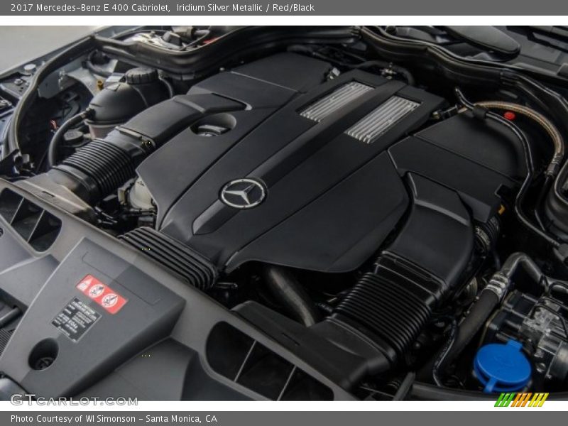 Iridium Silver Metallic / Red/Black 2017 Mercedes-Benz E 400 Cabriolet