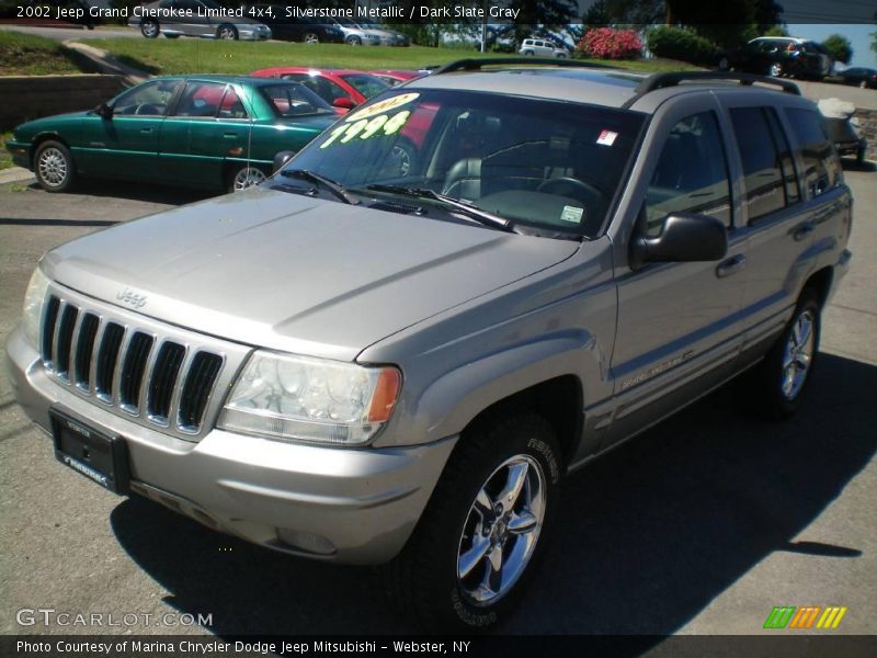 Silverstone Metallic / Dark Slate Gray 2002 Jeep Grand Cherokee Limited 4x4