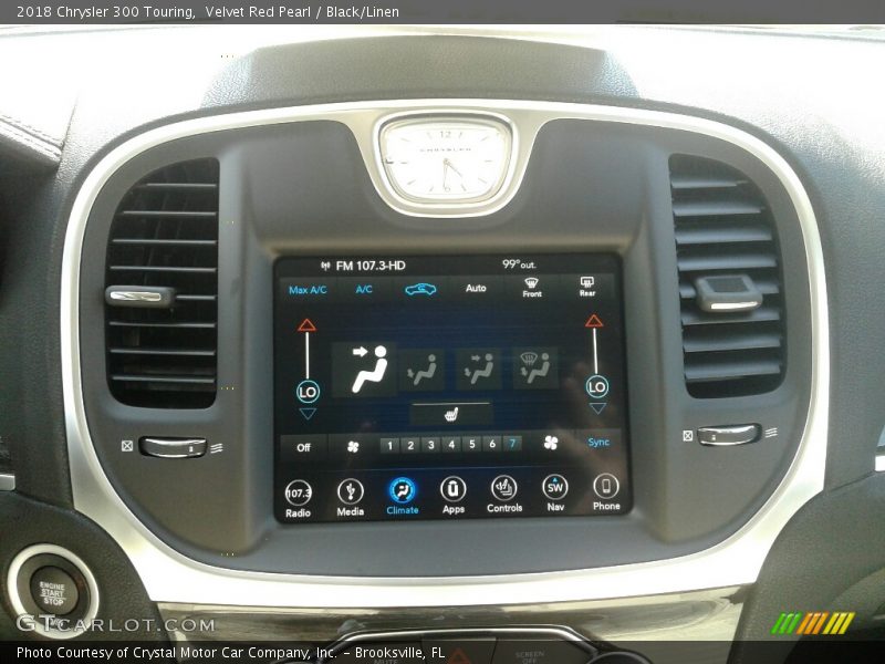 Velvet Red Pearl / Black/Linen 2018 Chrysler 300 Touring