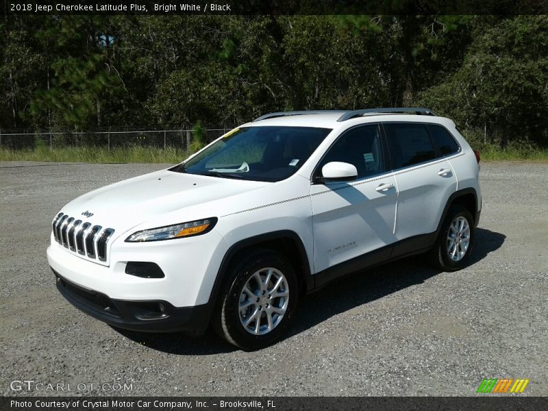 Bright White / Black 2018 Jeep Cherokee Latitude Plus