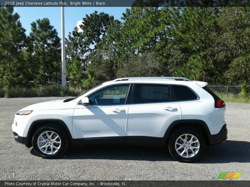 Bright White / Black 2018 Jeep Cherokee Latitude Plus
