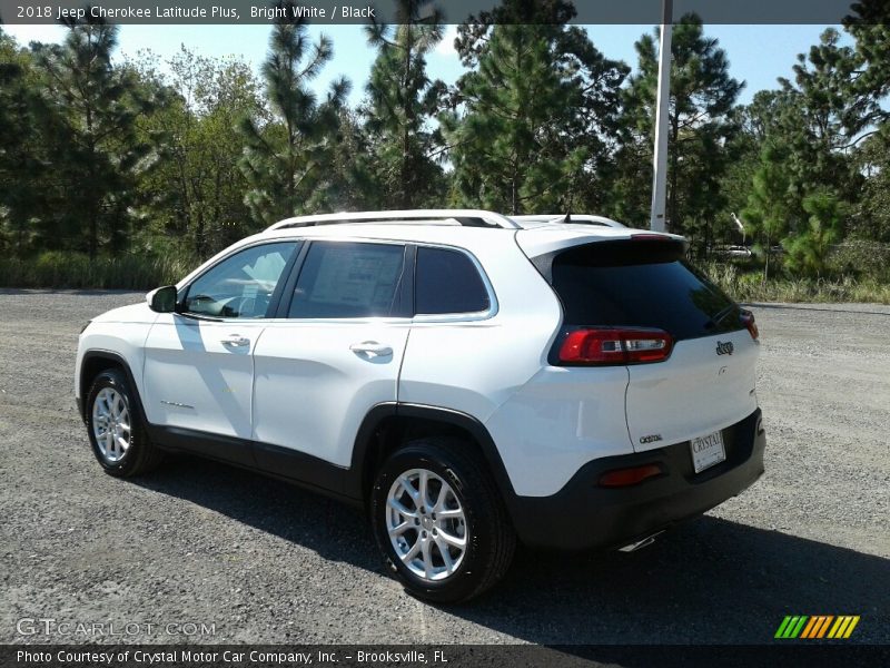 Bright White / Black 2018 Jeep Cherokee Latitude Plus
