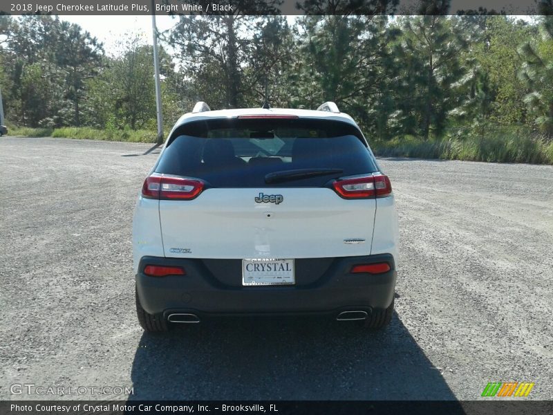 Bright White / Black 2018 Jeep Cherokee Latitude Plus