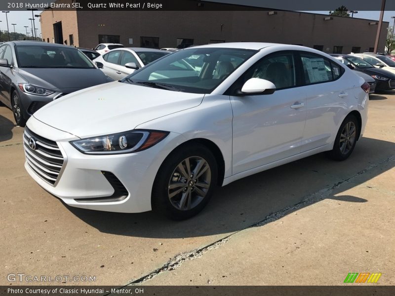 Quartz White Pearl / Beige 2018 Hyundai Elantra SEL