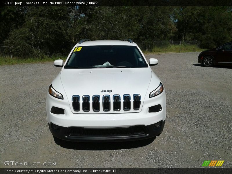 Bright White / Black 2018 Jeep Cherokee Latitude Plus