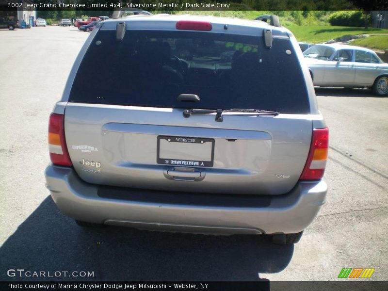 Silverstone Metallic / Dark Slate Gray 2002 Jeep Grand Cherokee Limited 4x4