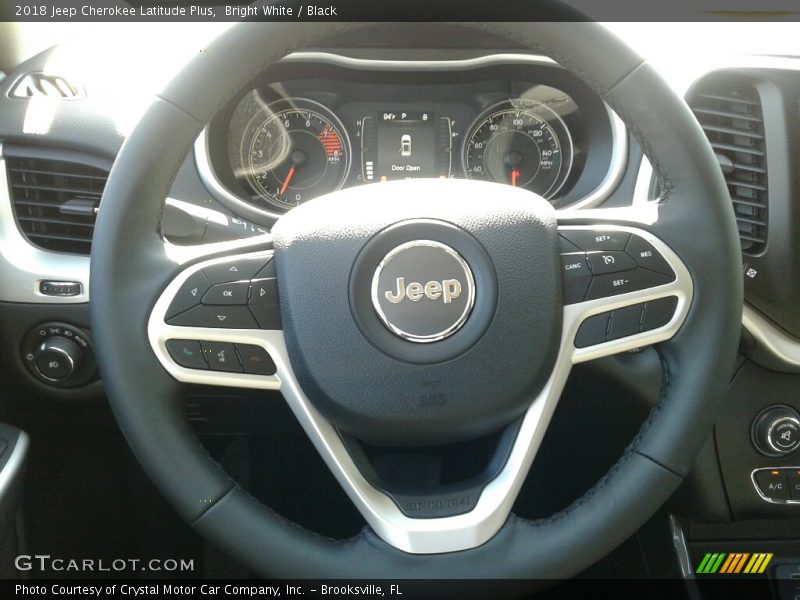 Bright White / Black 2018 Jeep Cherokee Latitude Plus