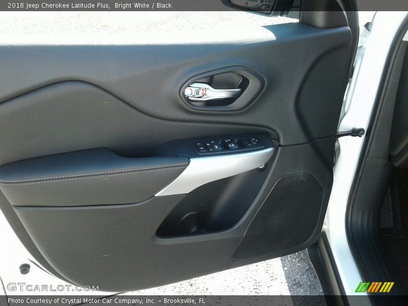 Bright White / Black 2018 Jeep Cherokee Latitude Plus