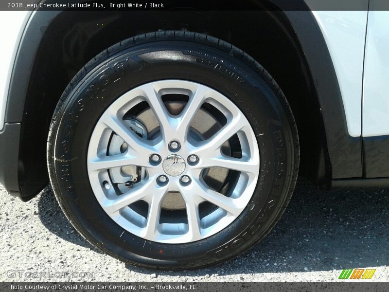 Bright White / Black 2018 Jeep Cherokee Latitude Plus
