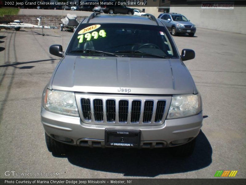 Silverstone Metallic / Dark Slate Gray 2002 Jeep Grand Cherokee Limited 4x4