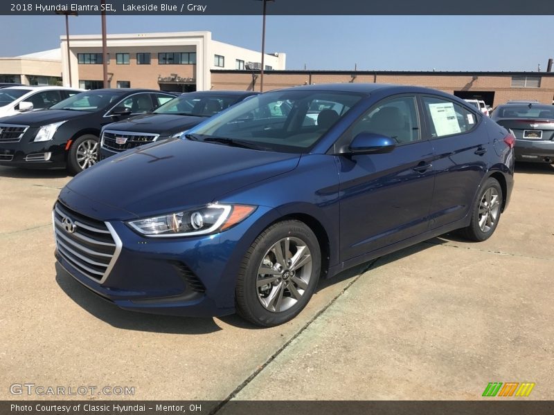 Lakeside Blue / Gray 2018 Hyundai Elantra SEL