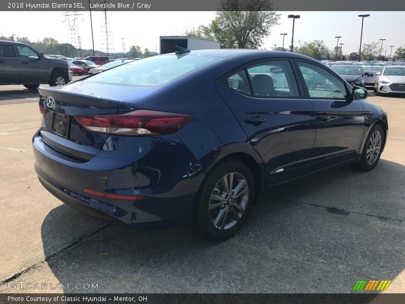 Lakeside Blue / Gray 2018 Hyundai Elantra SEL