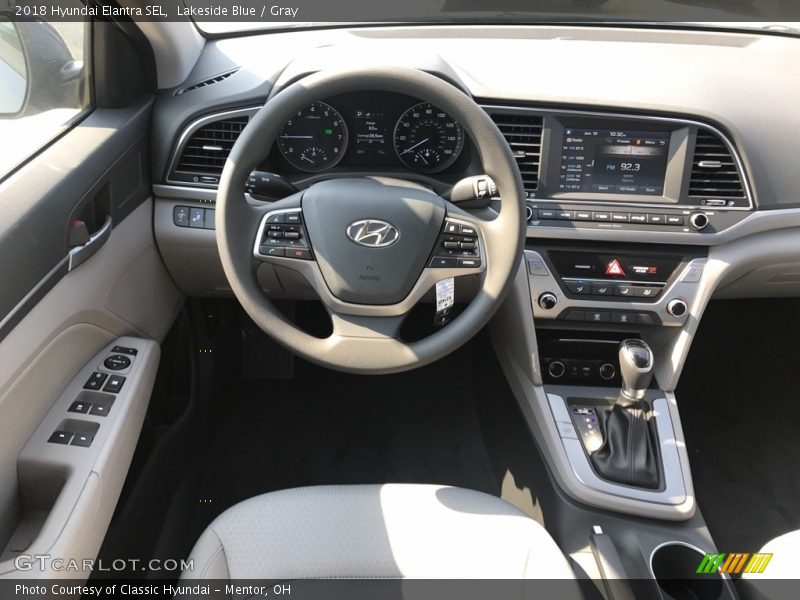 Lakeside Blue / Gray 2018 Hyundai Elantra SEL