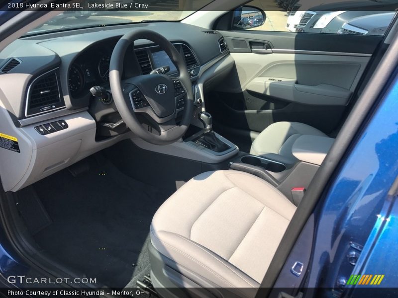 Lakeside Blue / Gray 2018 Hyundai Elantra SEL
