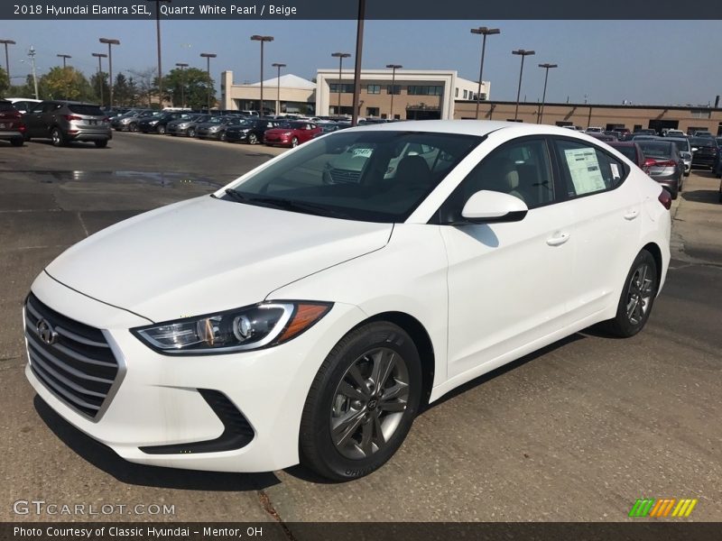 Quartz White Pearl / Beige 2018 Hyundai Elantra SEL
