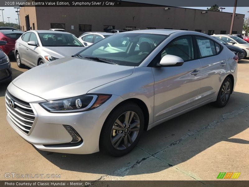 Symphony Silver / Gray 2018 Hyundai Elantra Value Edition