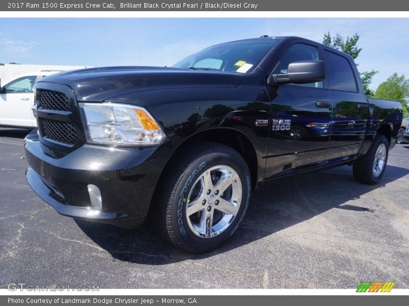 Brilliant Black Crystal Pearl / Black/Diesel Gray 2017 Ram 1500 Express Crew Cab