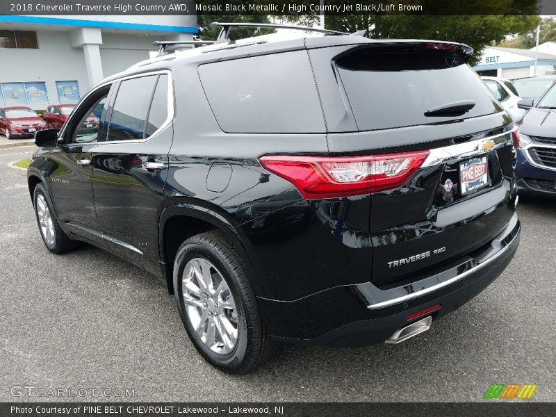 Mosaic Black Metallic / High Country Jet Black/Loft Brown 2018 Chevrolet Traverse High Country AWD