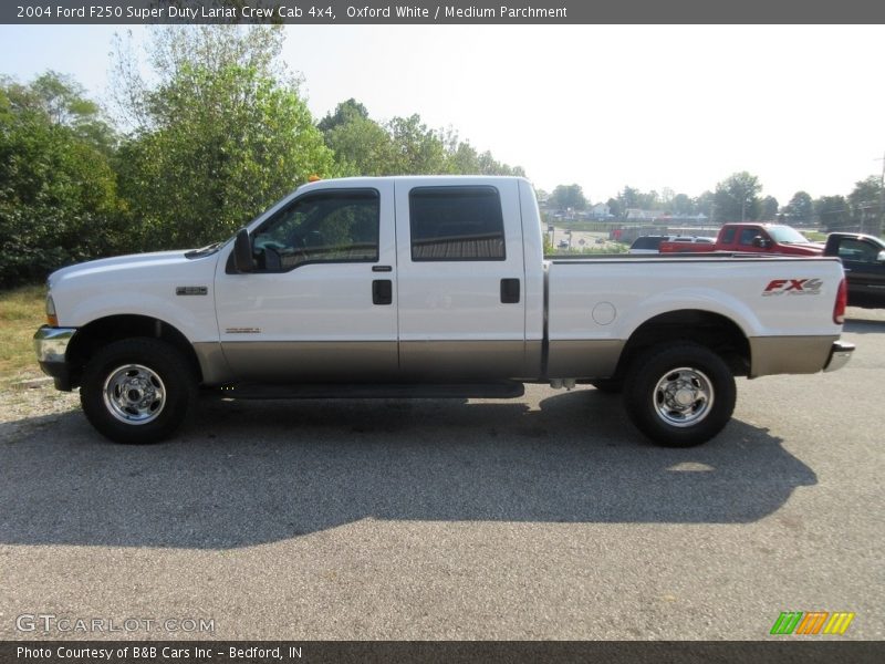 Oxford White / Medium Parchment 2004 Ford F250 Super Duty Lariat Crew Cab 4x4