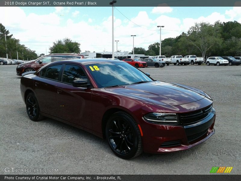 Octane Red Pearl / Black 2018 Dodge Charger SXT
