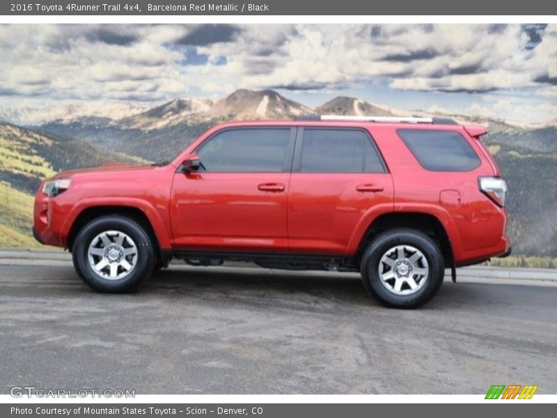 Barcelona Red Metallic / Black 2016 Toyota 4Runner Trail 4x4
