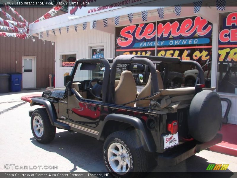Black / Camel Beige 2002 Jeep Wrangler SE 4x4